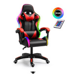 Silla De Escritorio Gamer, Ergonómica, Luz Led Rgb