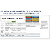 Planilha Controle Serviço Topografia!