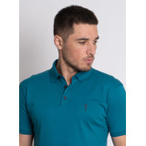 Camisa Polo Aleatory Lisa Algodão Pima Azul Royal