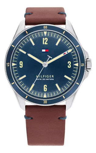 Reloj Tommy Hilfiger Hombre Maverick 1791905 Cuero Marrón