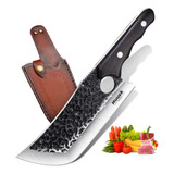 Huusk Cuchillo De Carnicero Forjado Con Vaina, Cuchillo De C