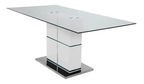 Mesa De Comedor Vidrio Rectangular Vanity Kunma 160cm