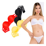 Kit 20 Sutiã Soutiem Bojo Strappy Com 3 Tiras Liso Atacado 