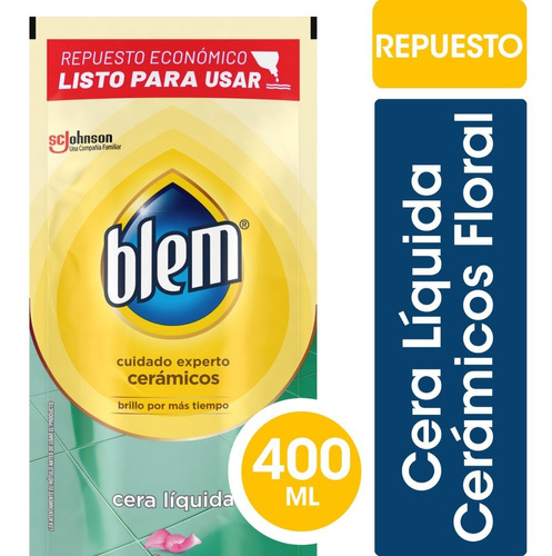 Cera Líquida Pisos Cerámicos Blem Incoloro Floral 450ml