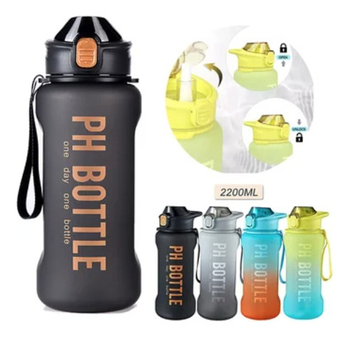 Botilito Botella Para Agua 2 Litros Motivacional Libre Bpa