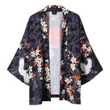 Kimono Japonés De Verano Con Mangas De Cinco Puntos Para Hom