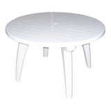 Mesa Redonda Reforzada De 100 Cm Max Garden Blanca Mascardi