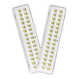 Kit 2 Luminaria Emergencia 30 Leds Elgin