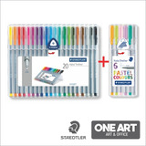 Microfibra Staedtler Triplus Fineliner 20 Colores + 6 Pastel