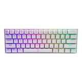 Teclado Dragonborn K630 Qwerty Red Blanco Con Luz Rgb Españo