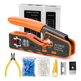 Aowiz Rj45 Kit De Herramientas De Engarzado Cat5 Cat5e Cat6a