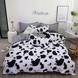 Fundas Para Edredones - You Sa Black White Milk Cow Print Du