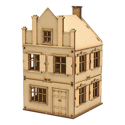 Maqueta De Edificio Europeo A Escala 1/72, Sin Ensamblar,