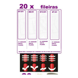  20x Fileiras Guia Francesinha Decorar Unhas Stencil Adesivo