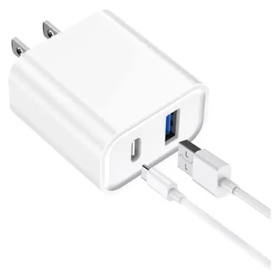 Cargador de Pared Carga Rápida 2 Puertos USB Tipo C Negro Maíz | MercadoLibre