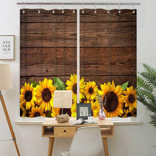 Cortinas De Cocina De Girasol, Primavera Floral, Girasol, Ja