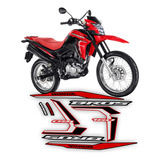 Kit Adesivos Faixas Cg Bros 160 2024 Moto Vermelha Qualidade