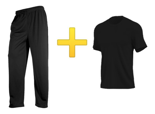 Pantalón Náutico Negro + Remera Set Completo!!!