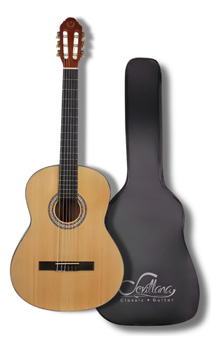 Guitarra Clásica Sevillana 39 Natural Con Alma + Funda 8446