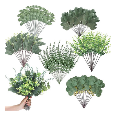 Hojas De Eucalipto Artificiales Plantas Para Ramo 65 Tallos | Meses sin interés