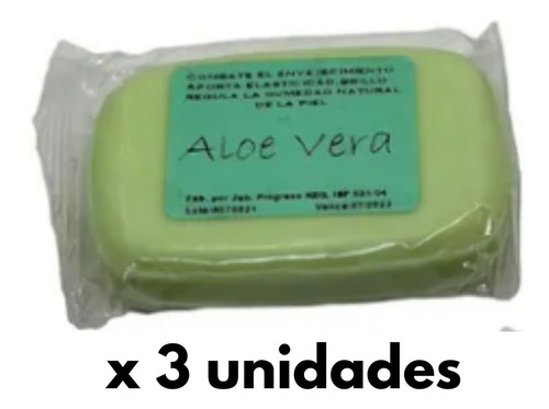 Jabon De Aloe Vera Natural 3 Unidades