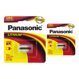 02 Pilhas Panasonic Cr2 3v Bateria 2 Cartelas