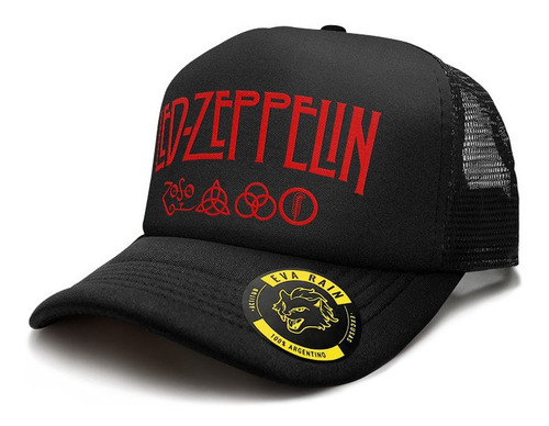 Gorra Trucker Led Zeppeling Hard Rock Musica Eva Rain® 