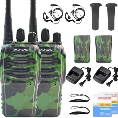 2 Radios Baofeng Uhf Con Manos Libres Set | Envío gratis