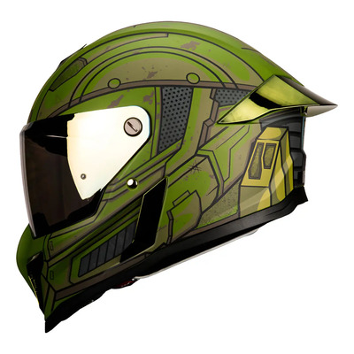 Casco Integral Black Pearl Spartan Verde Mate Dot Ece 22 06 - Verde - Sólido - M | Meses sin interés
