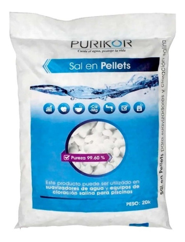 Purikor Bulto De Sal En Pellets 20kgs Suavizador 