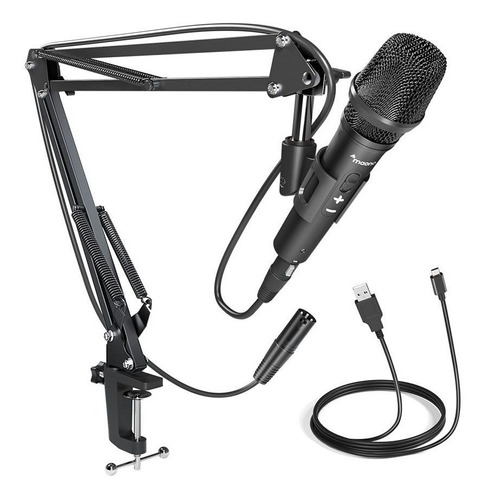 Kit Radio Mic Dinamic Y Soporte Maono Au-hd300s