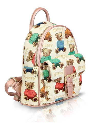 Bolsa Para Dama Henney Bear Tipo Mochila / Backpack