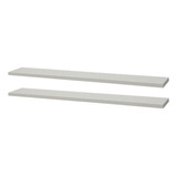 Kit 2 Prateleiras 60 X 20cm Branca Suporte Invisível Cor Branco