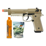 Pistola Airsoft Green Gas M9 Full Metal Blowback + Gas +  Bb