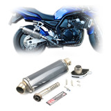 Escape Yoshimura Gris Plata Largo Universal 440mm Para Moto