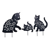 Tarjeta Decorativa Para Gatos Con Forma De Maceta Negra, 3 U