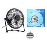 Mini Ventilador Usb Metalico De Angulo Ajustable En Colores