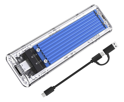 Case Ssd Externo M2 Nvme Tipo C Usb 3.1 Transparente 10gbps