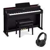 Piano Digital Casio Celviano Ap-470 Preto 88 Teclas + Fone