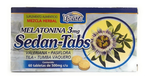 Sedan-tabs Melatonina 3mg  Ypenza® 60 Tabletas De 500mg C/u