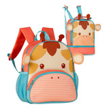 Mochila E Lancheira Térmica Infantil Animais Creche Escolar