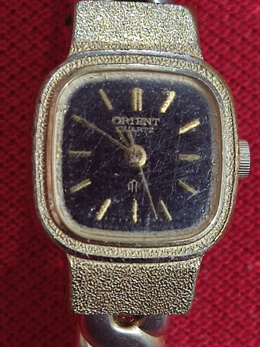 Reloj De Cuarzo, Orient 2 Jewel, Vintage, Mujer, Dorado.