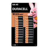 Paquete De Baterias Alcalinas Duracell Doble Aa De 40pz