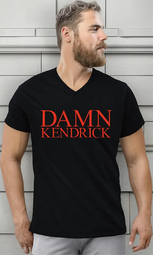 Damn Kendrick Lamar Playera Cuello En V Red Print Humble