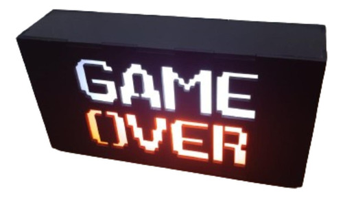 Luminária Game Over Gamer Geek De Mesa Com Led Bivolt