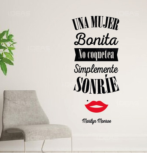 Vinil De Pared Frase Una Mujer Bonita No Coquetea Sticker