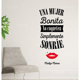 Vinil De Pared Frase Una Mujer Bonita No Coquetea Sticker