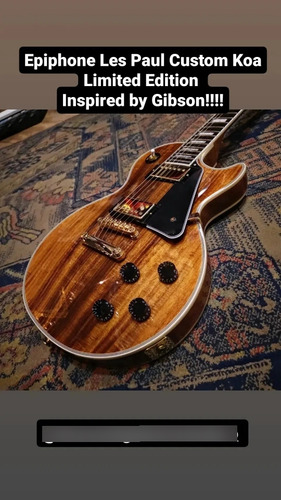 EpiPhone Les Paul Custom Koa Nova