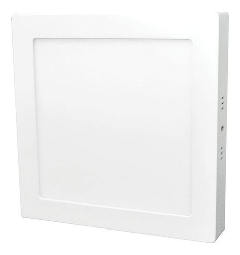 Luminario Led Sobreponer Cuadrado Luz Blanca 24w Adir 5480 Color Blanco