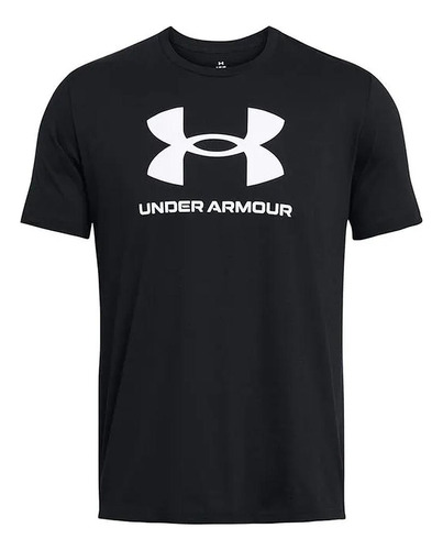 Polera Hombre Under Armour Sportstyle Logo Negro Blanco